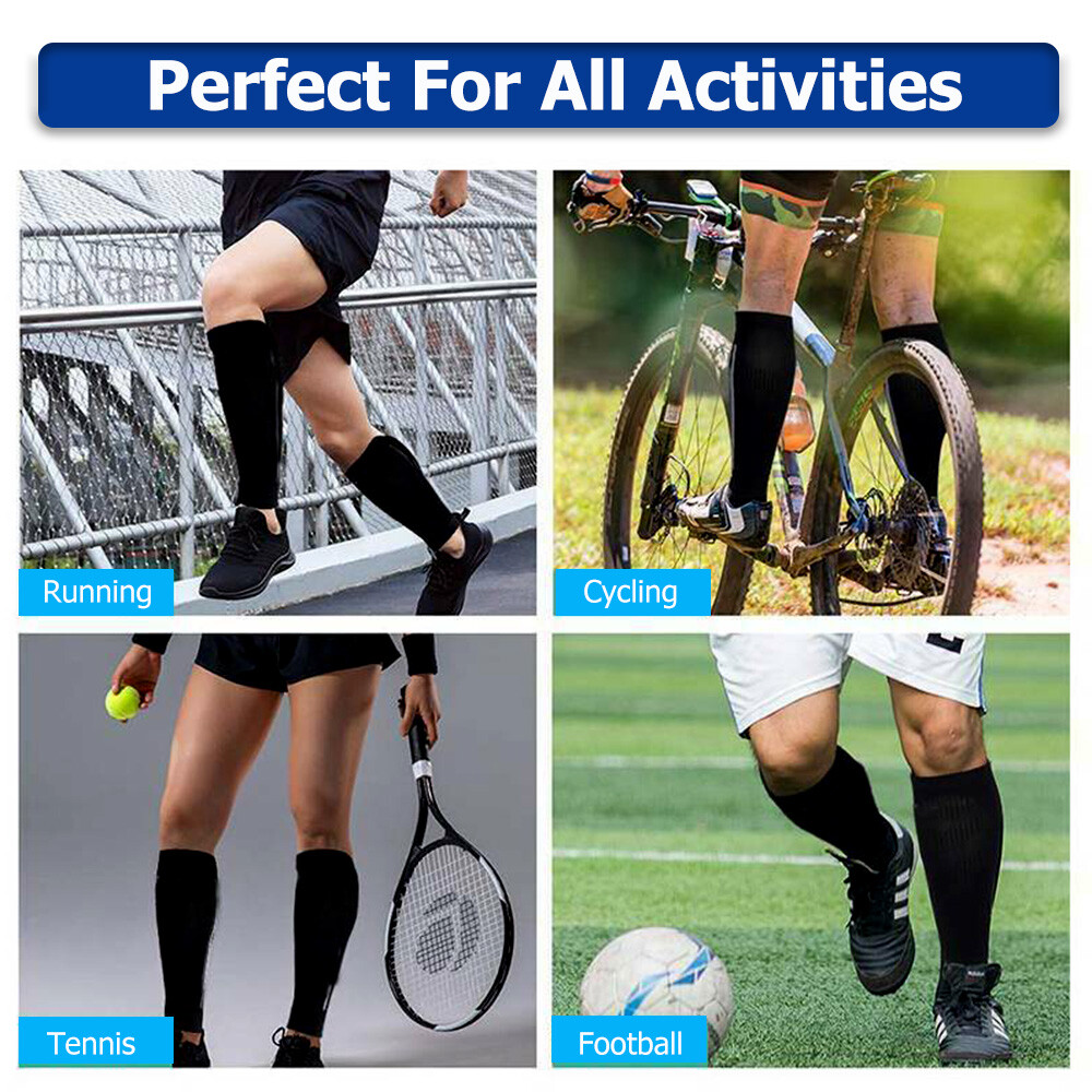 Calf Sleeve Leg Support Brace Compression Socks Stockings Varicose Shin Splint