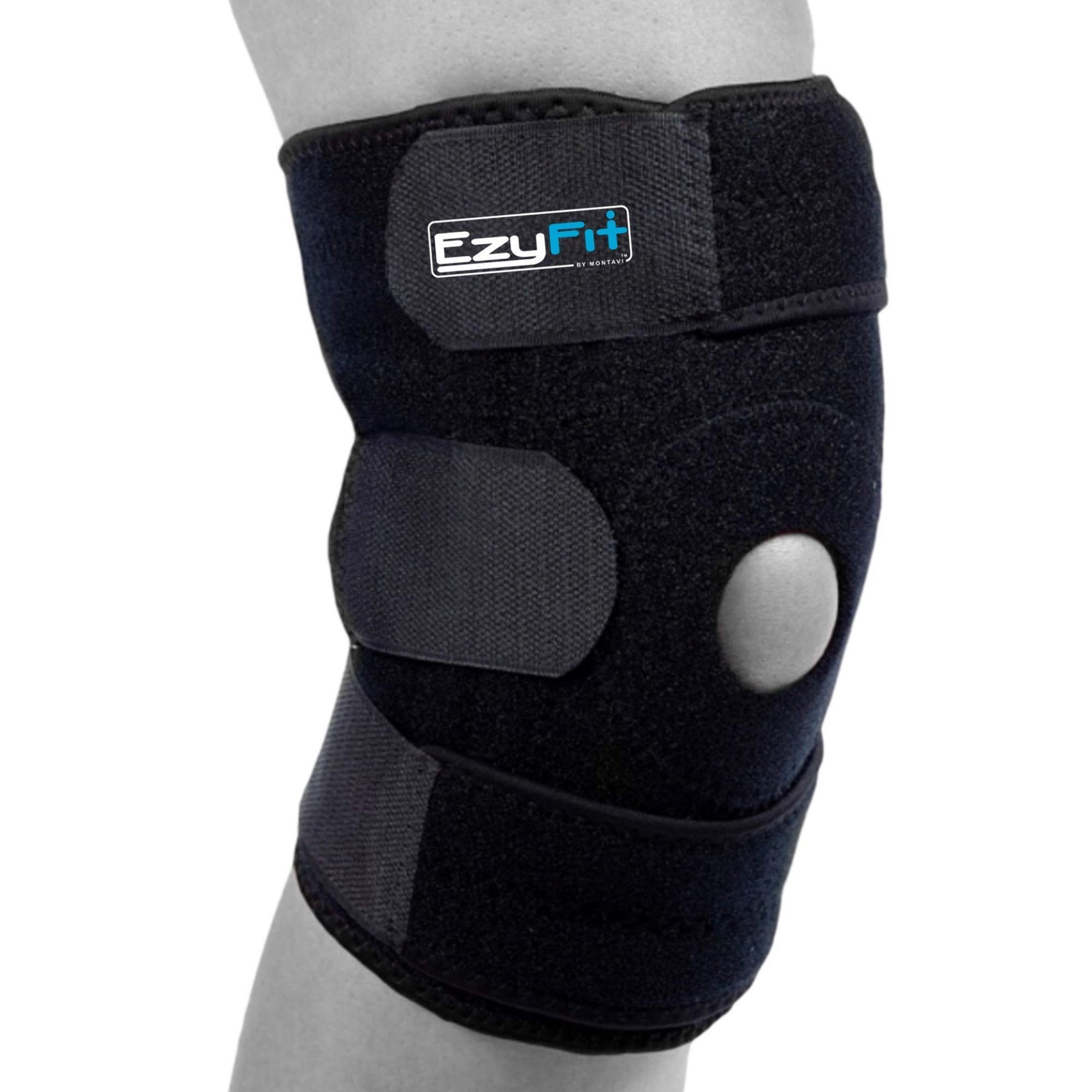 EzyFit Knee Brace Support Dual Stabilizers & Open Patella – Adjustable Breath…