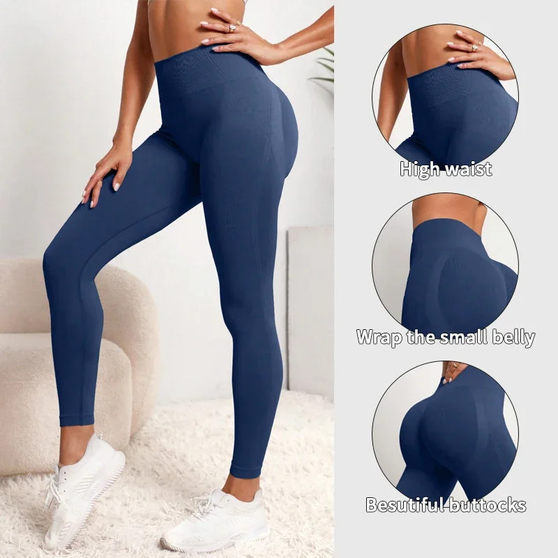 Women Gym Seamless Leggings Yoga Sports Pant Stretchy High Waist Fitness Sports
