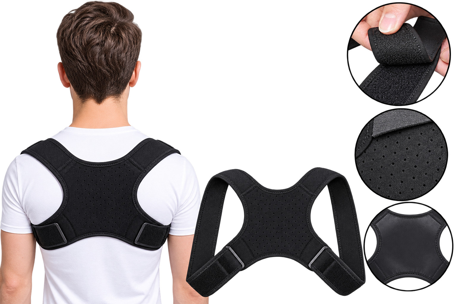 Back Posture Corrector Shoulder Straight Support Brace Belt Therapy Men Women
