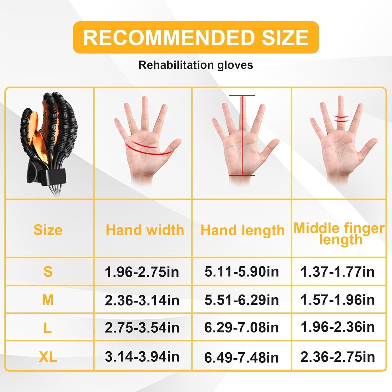 Rehabilitation Robot Glove for Stroke Recovery Hand Therapy Device Right Hand M