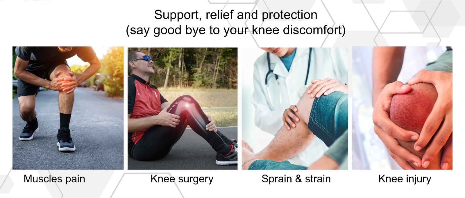 WC Bamboo Knee Sleeve Elastic Compression Breathable Knee Brace USA SELLER