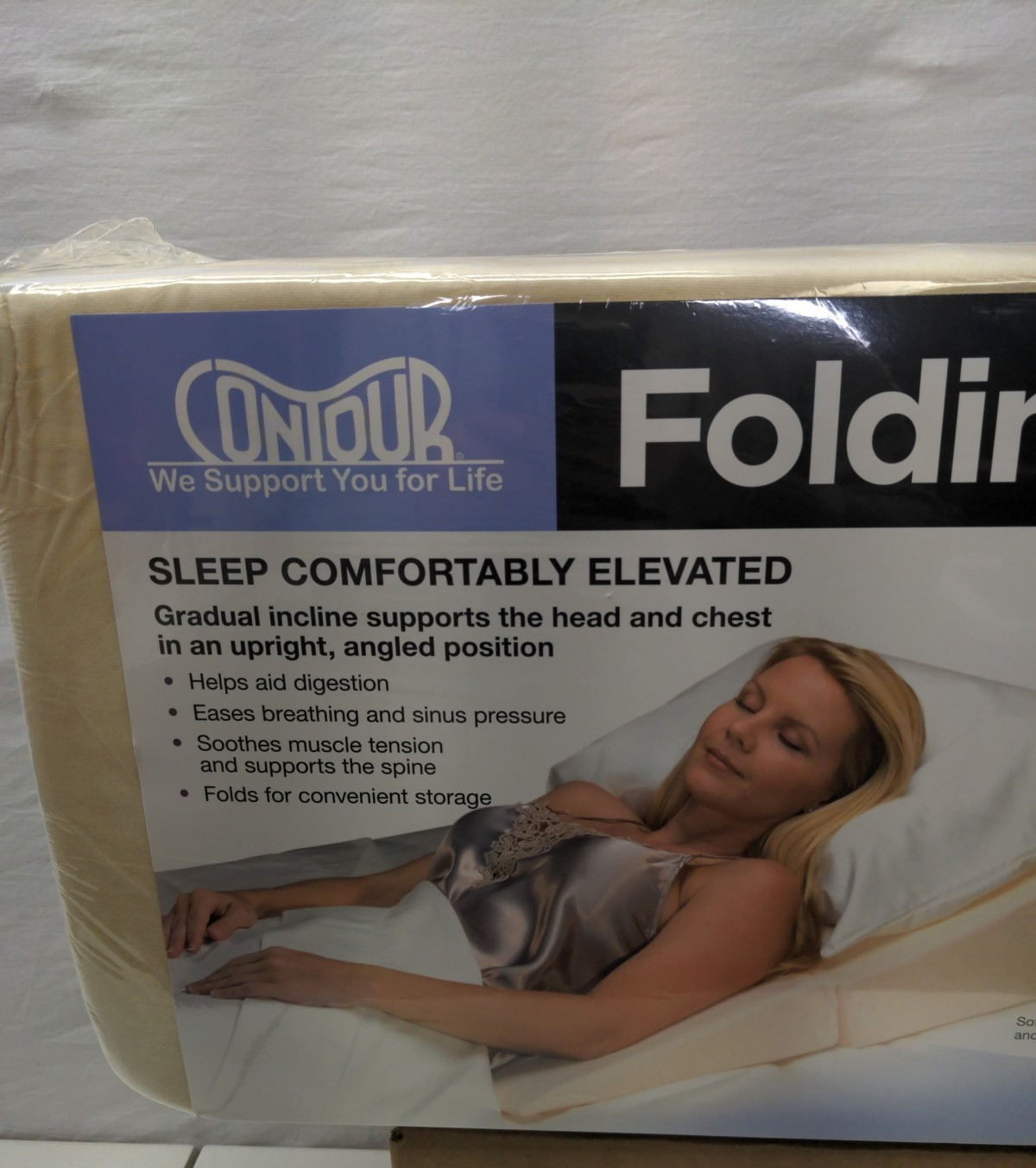 Contour Folding Bed Wedge Sleep Elevated Support Head Chest 7x24x24 Sealed