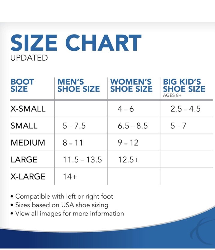 United Ortho Fracture Boot Adult Small New Left/Right FootM’s 5-7.5/W’s 6.5-8.5
