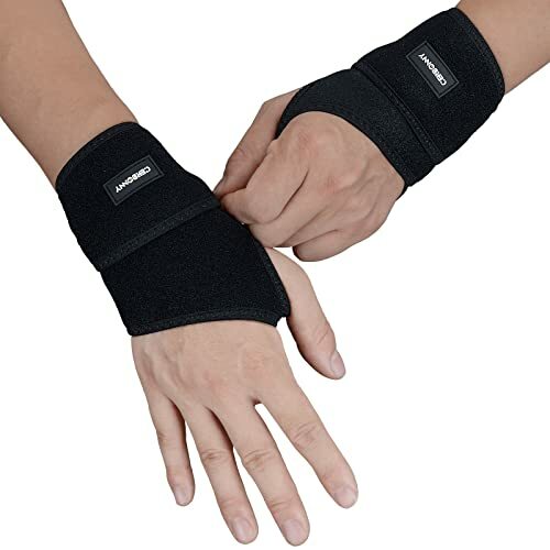 Carpal Tunnel Wrist Brace 2pack Wrist Support Brace Adjustable Wrist Strap Rever