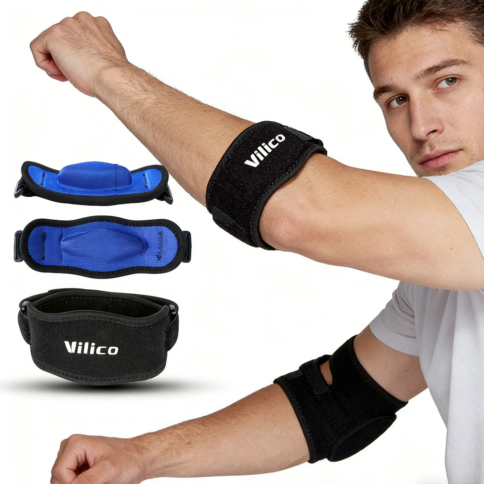 1Pc Tennis Elbow Brace Strap for Tendonitis Joint Pain Adjustable Elbow Support