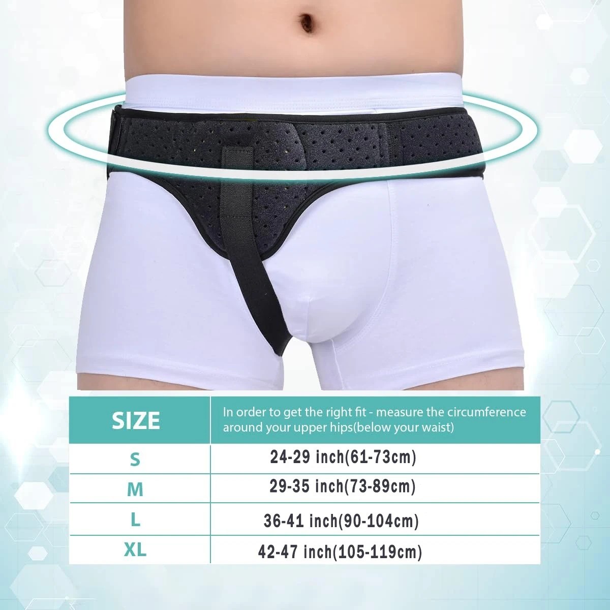 Hernia Belt Truss for Men & Women Groin Support Left Right Side Compression Pads