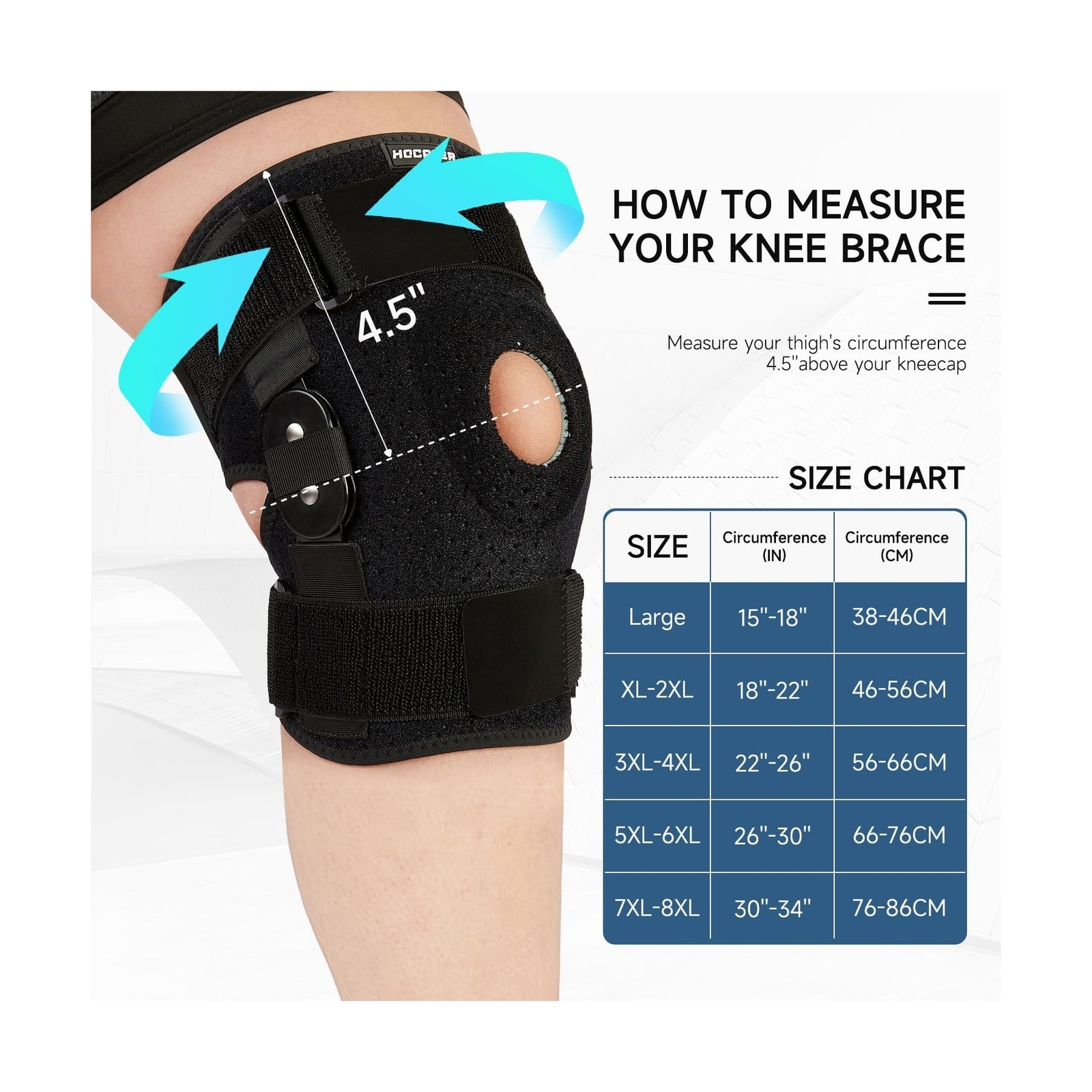 Plus Size Knee Brace XL-8XL,Stable Support of The Decompression Knee, Effecti…