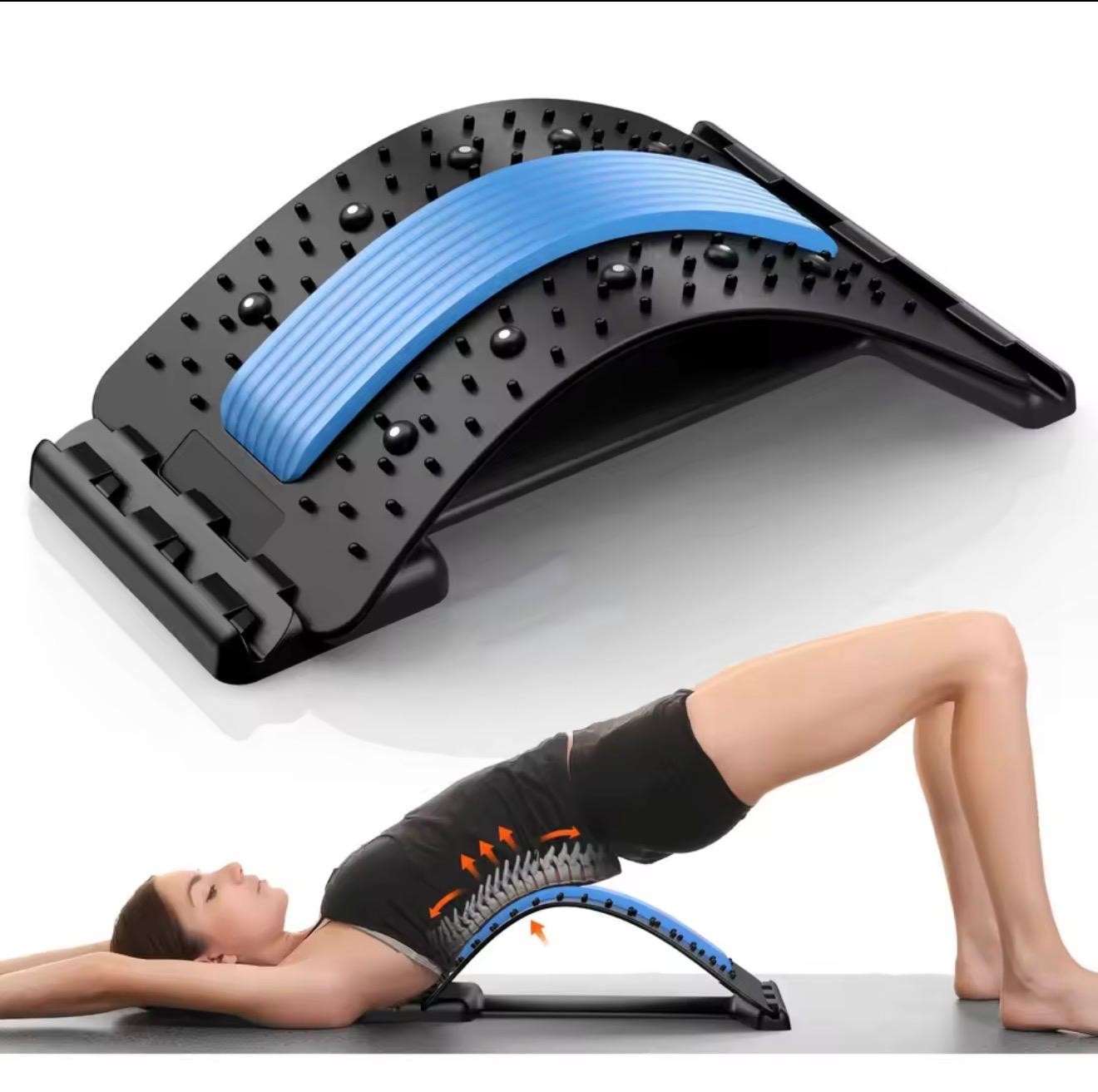 Back Stretcher for Lower & Upper Back Pain Relief – 4-Level Lumbar Support Ma…