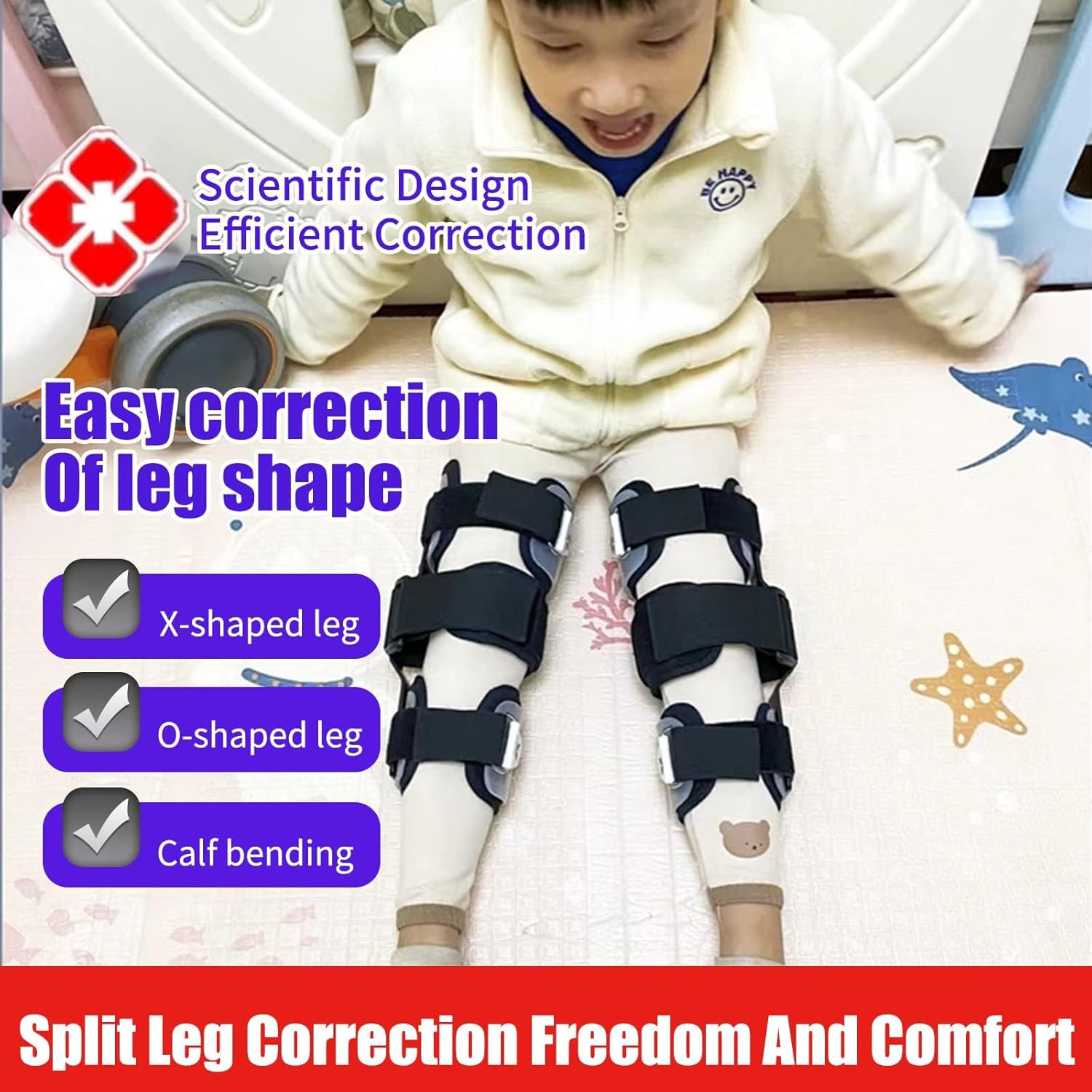 Kids Leg Posture Corrector Brace for O/X Legs & Bow Legs – Knee Support
