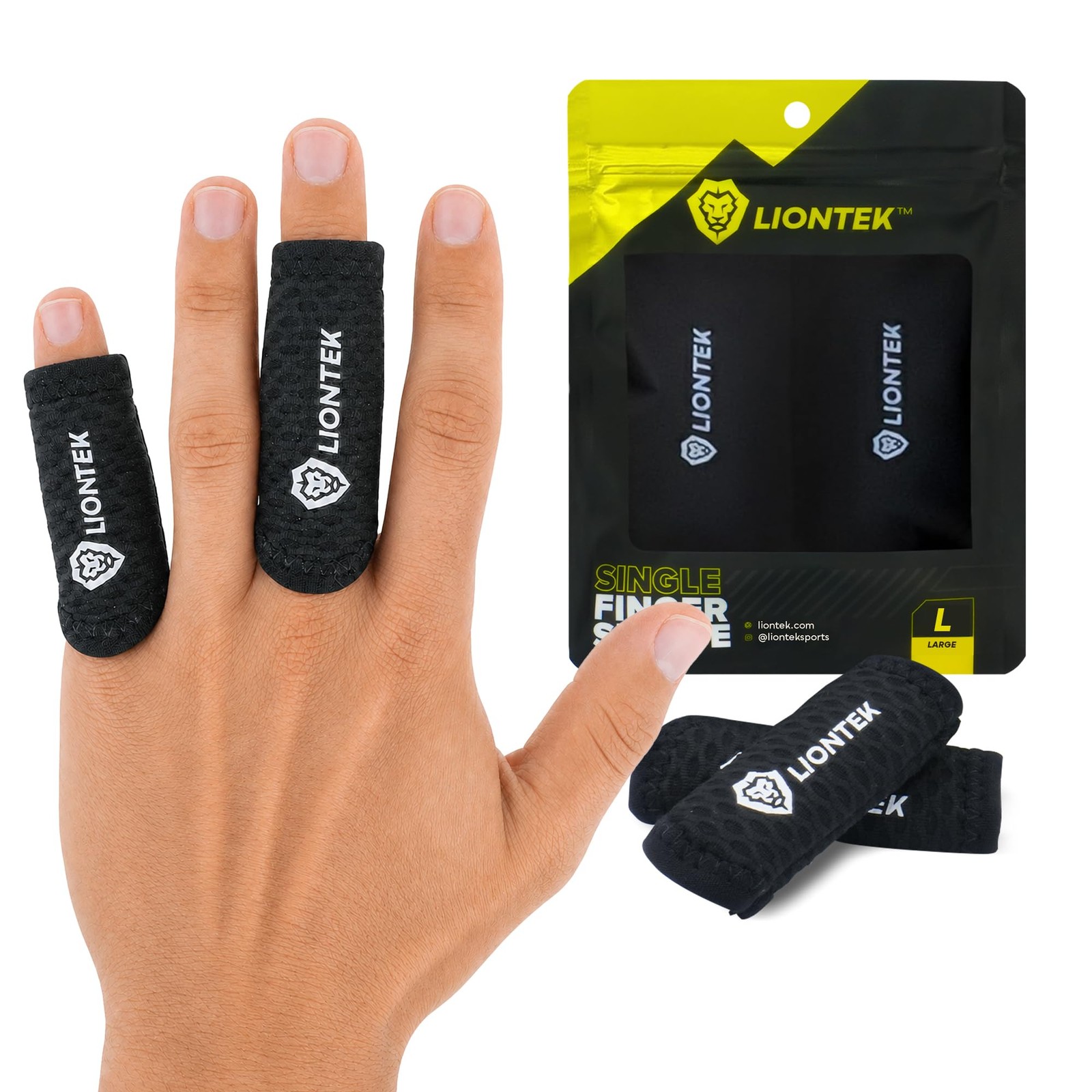 Single Flow Finger Sleeve V3 Pair — Joint Support & Compression for Activity,…