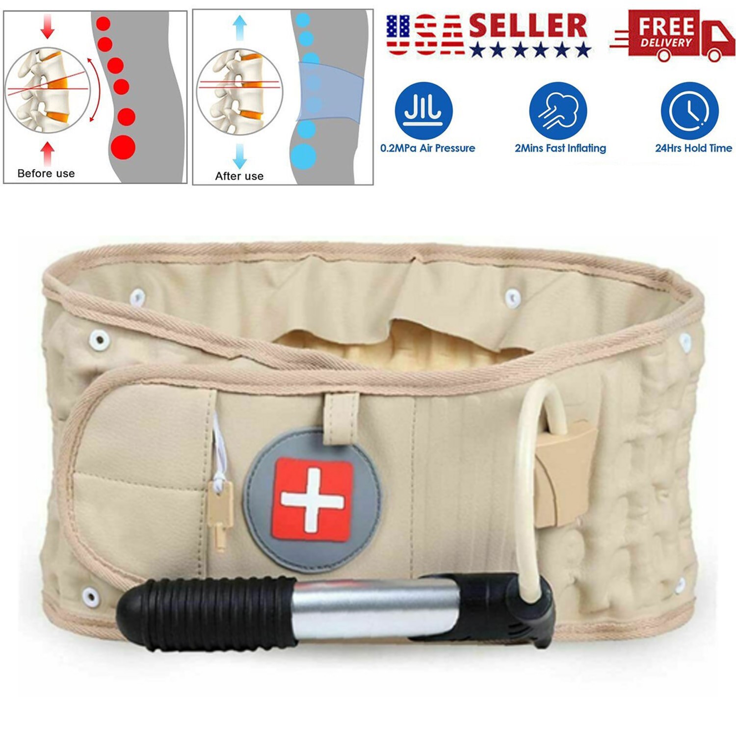 2026 Spine Decompression Back Belt Lumbar Support for Lower Back Pain Relief New