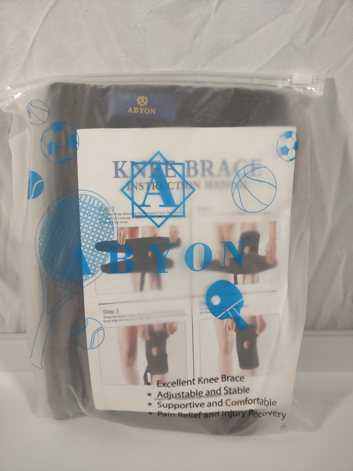 ABYON Adjustable Knee Brace for Man and Women Size Small To Large