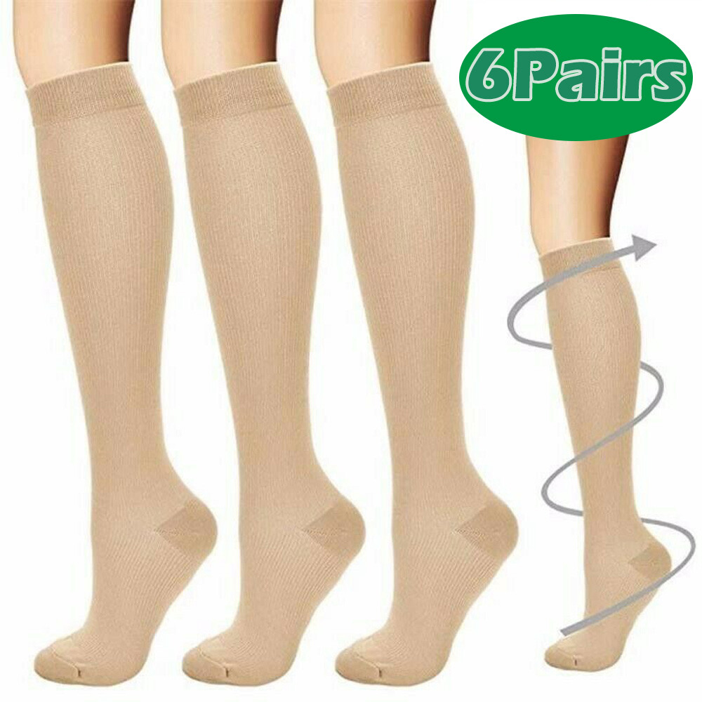 6x Compresssion Socks For Men and Women Neuropathy Swollen Bariatric Lymphedema