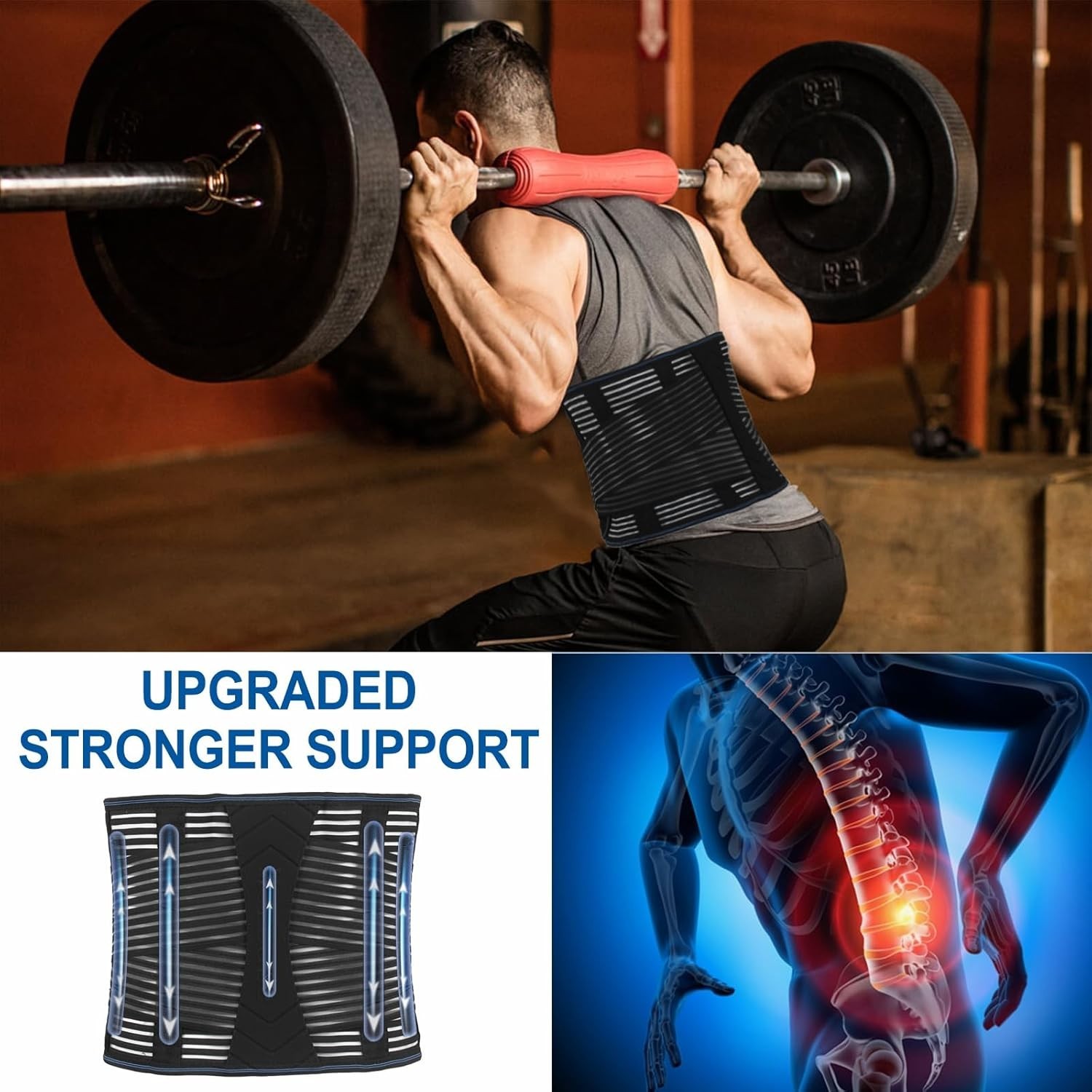 Mercase Lower Back Brace Lumbar Support Relief Herniated Disc Sciatica Belt L