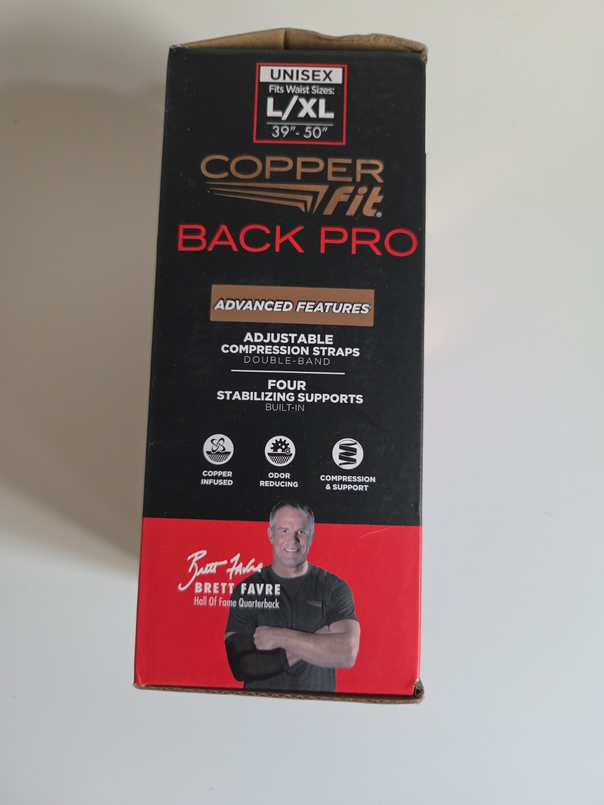 Copper Fit Black Back Pro Compression & Support Adjustable Straps L / XL NEW