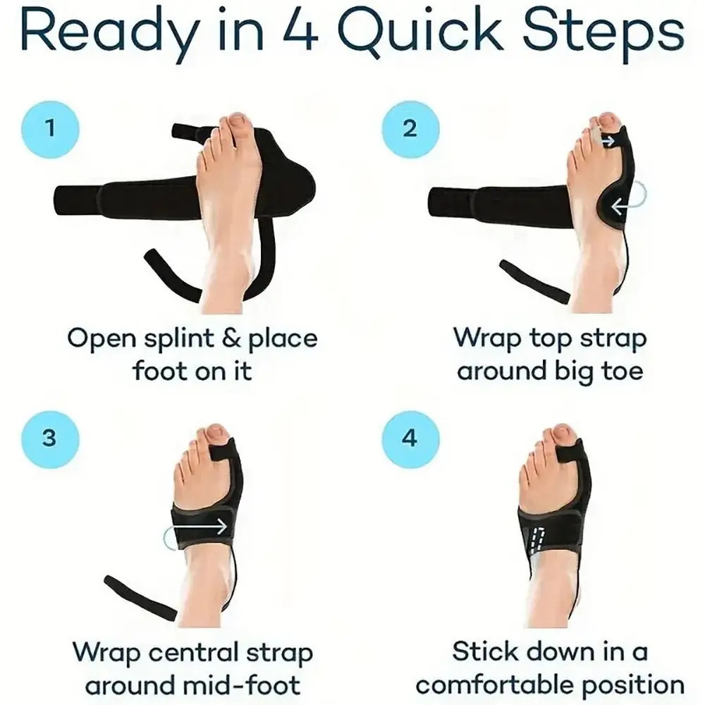 Ergonomic Bunion Corrector Adjustable Strap Reusable Toe Valgus Corrector
