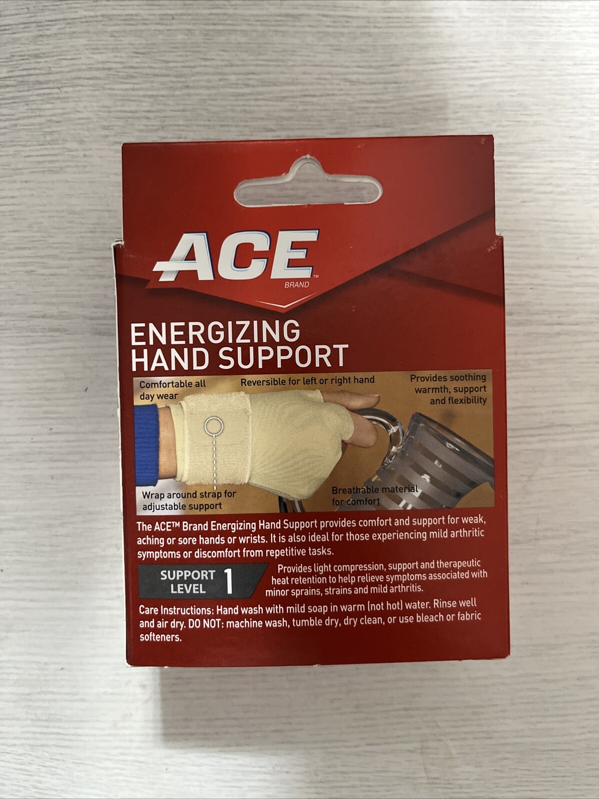 Ace 3M Energizing Hand Support, Mild Arthritis, Large/XLarge #203062 Beige