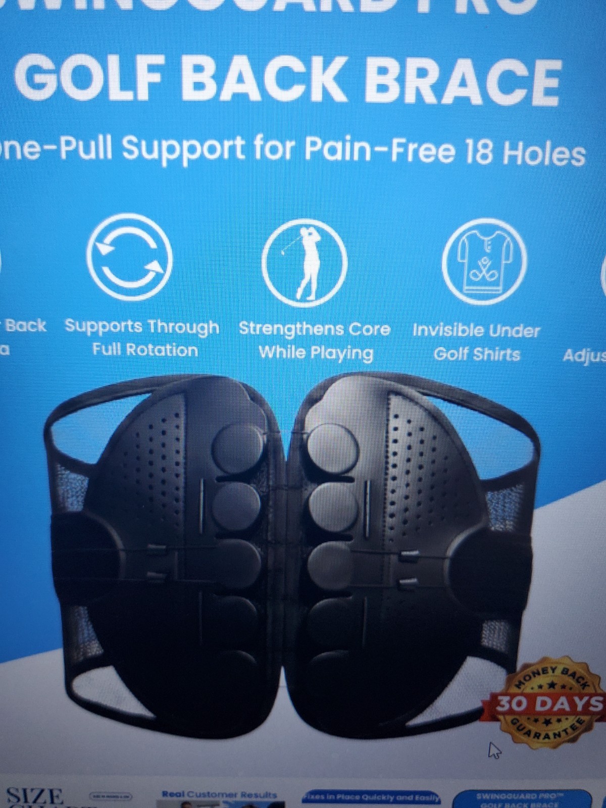 SwingGuard Pro Back Brace Size SMALL