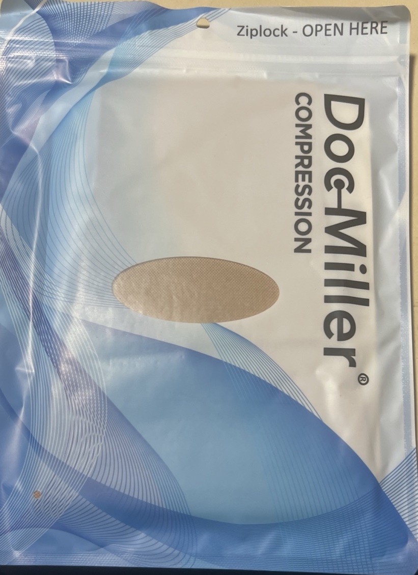 Doc Miller Open Toe Compression Sleeve Stockings 20-30 mmHg Varicose Veins SKIN