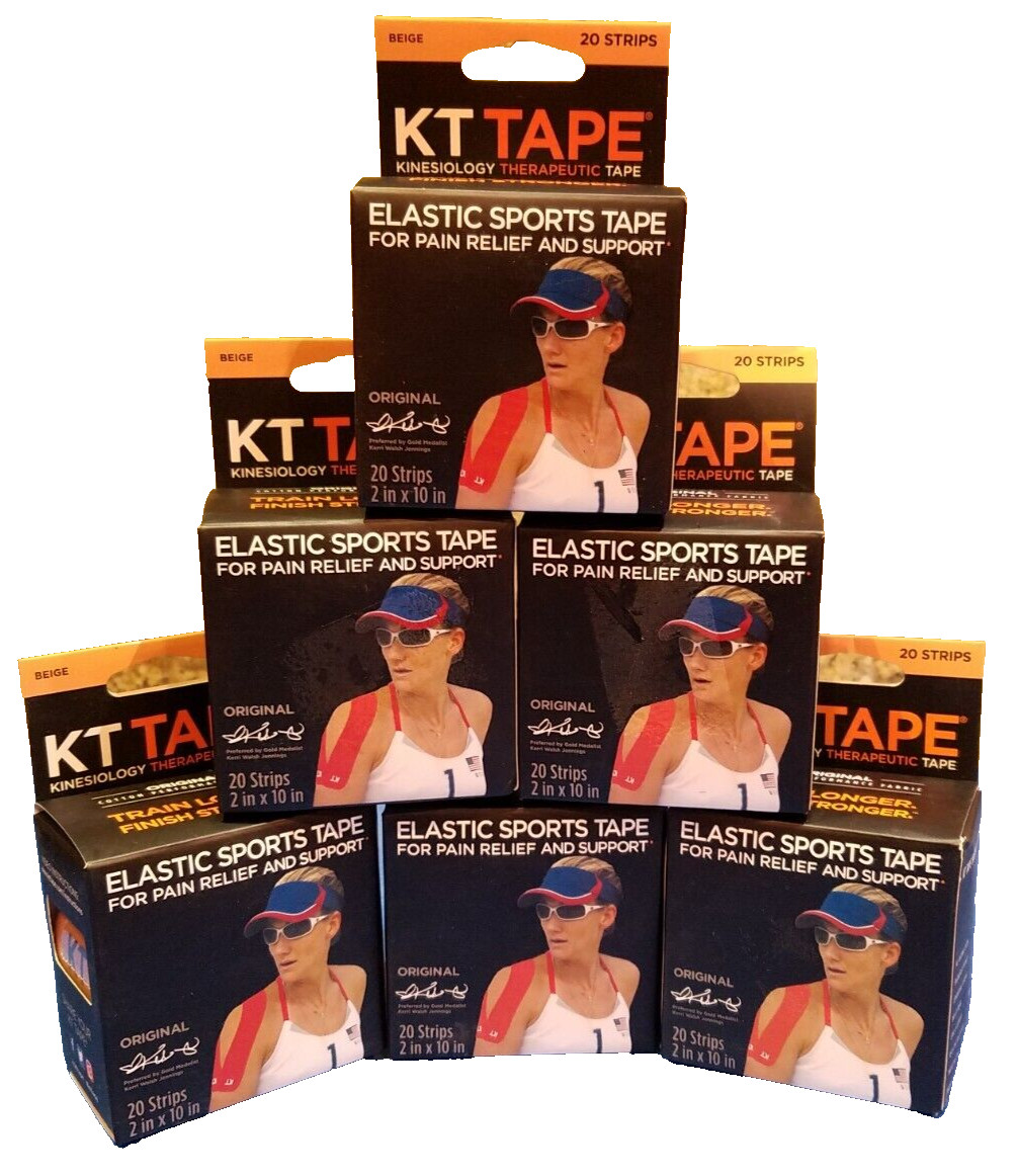 KT TAPE Original Cotton Elastic Kinesiology Therapeutic Tape 20 Pre-Cut 10 inch
