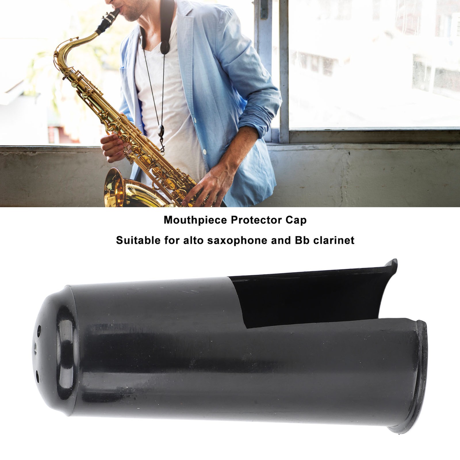 1 Alto Saxophone Mouthpiece Cap Lightweight Protector For Musicians Plastic