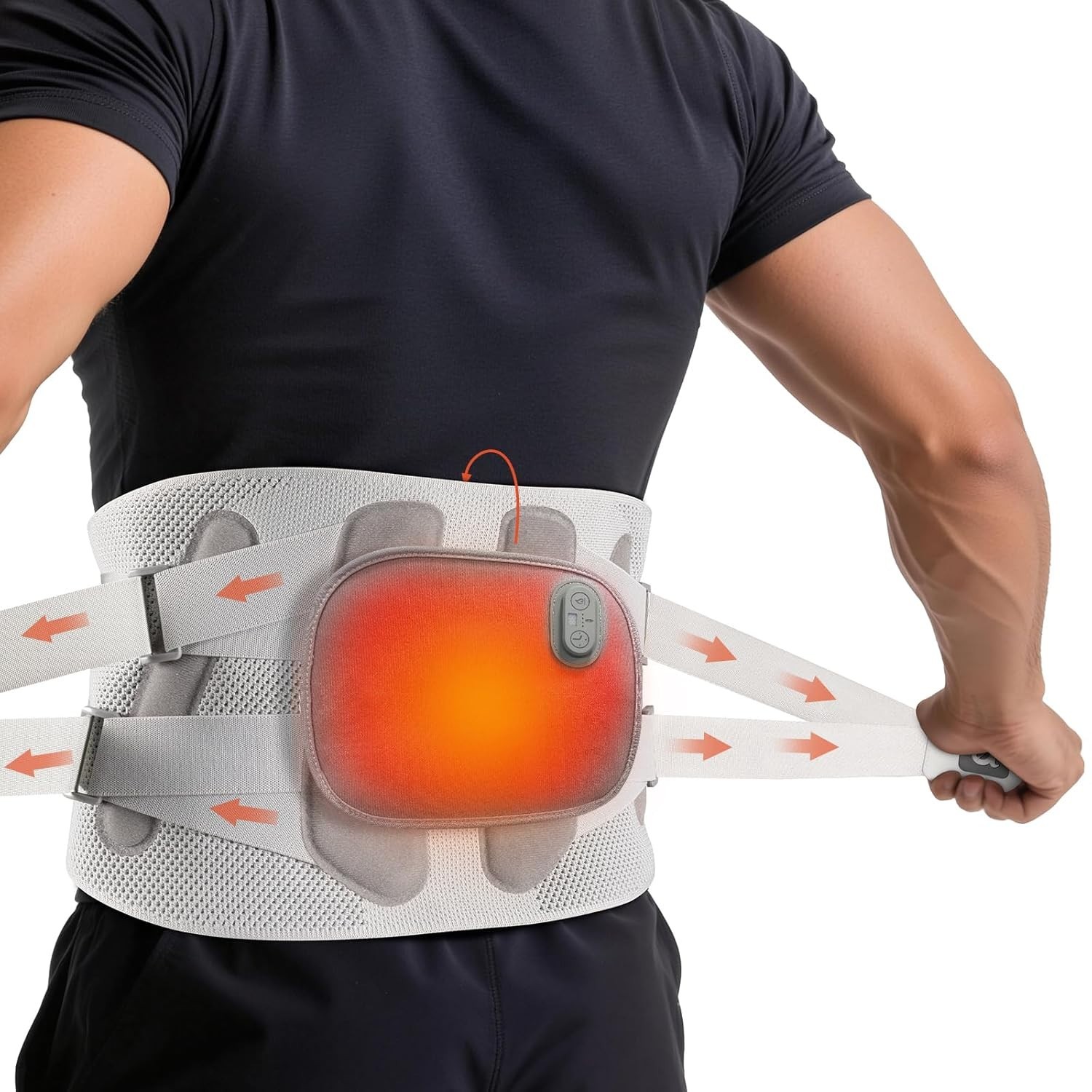 Arboleaf Heated Lumbar Support Back Brace, Lower Back Pain Relief, LARGE