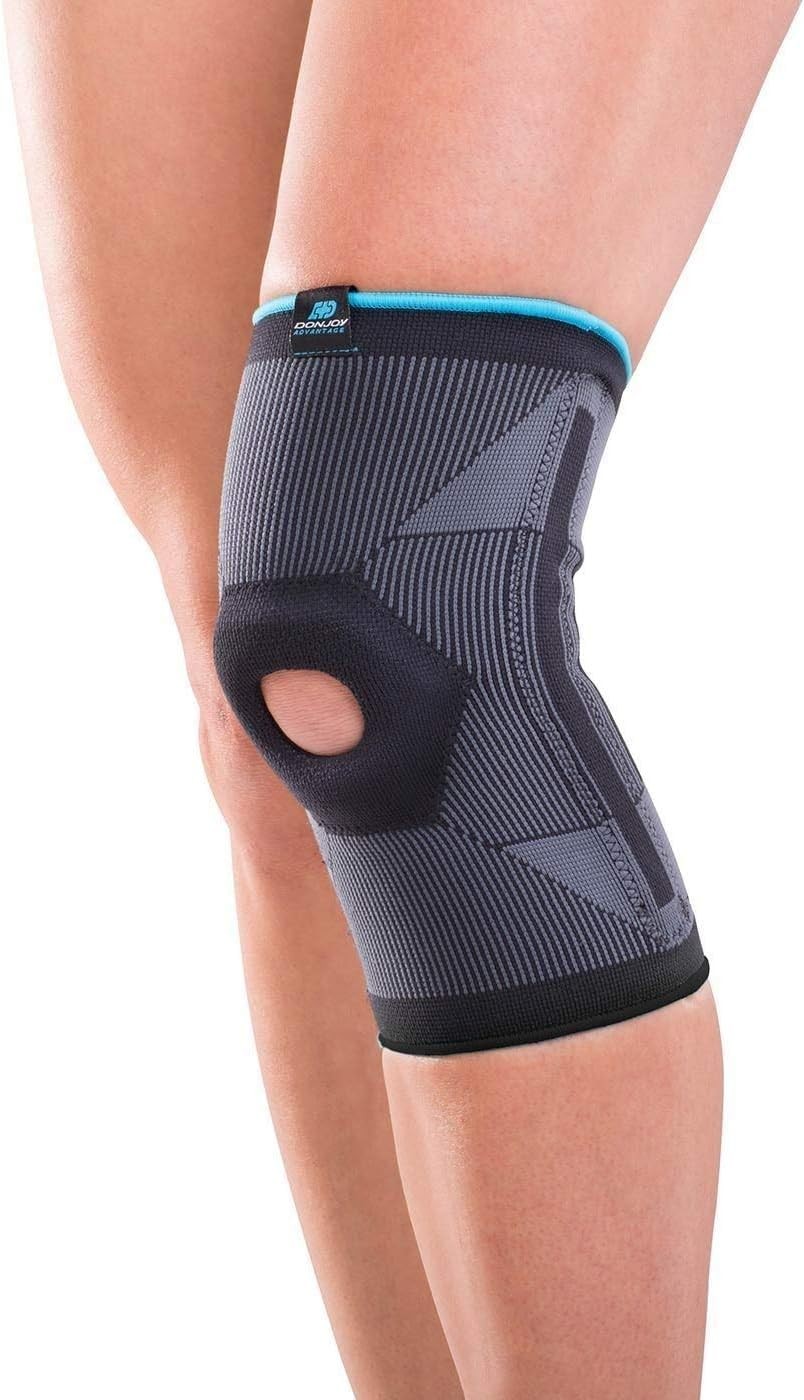 DonJoy Advantage Deluxe Elastic Knee Sleeve for Large fits 15″-17″, Black