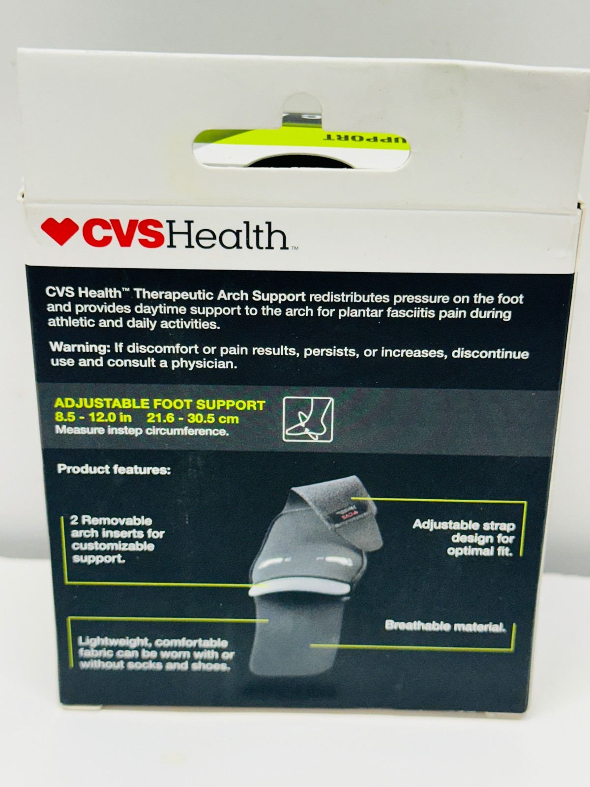 Arch Support Braces Plantar Fasciitis Foot Wraps Adjustable Lot of 2