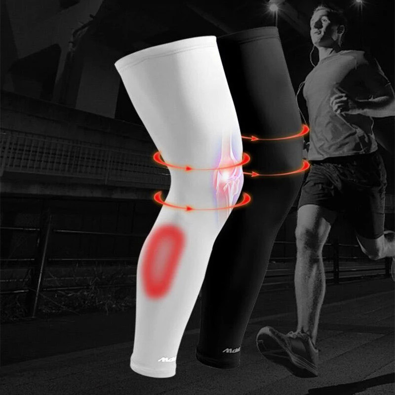 1Pc Full Leg Sleeves Long Compression Leg Sleeve Knee Sleeves Protect Leg