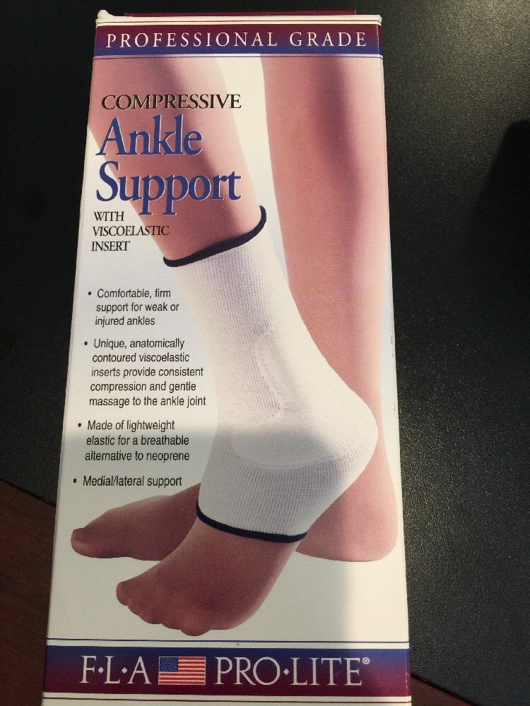 FLA ORTHOPEDIC PROLITE® PROFESSIONAL GRADE COMPRESSION ANKLE SUPPORT, NEW