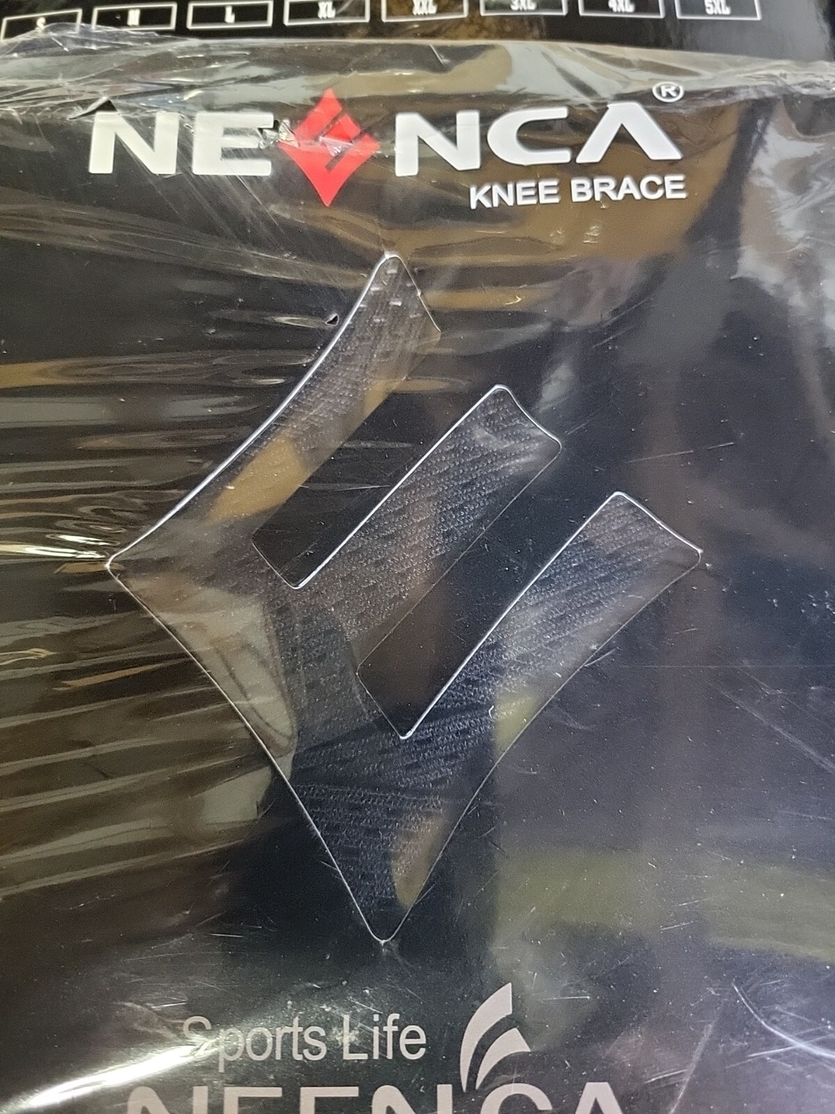 Neenca Thin Knee Sleeves Brace XLG Black Nylon TPE Patella Pad HX046