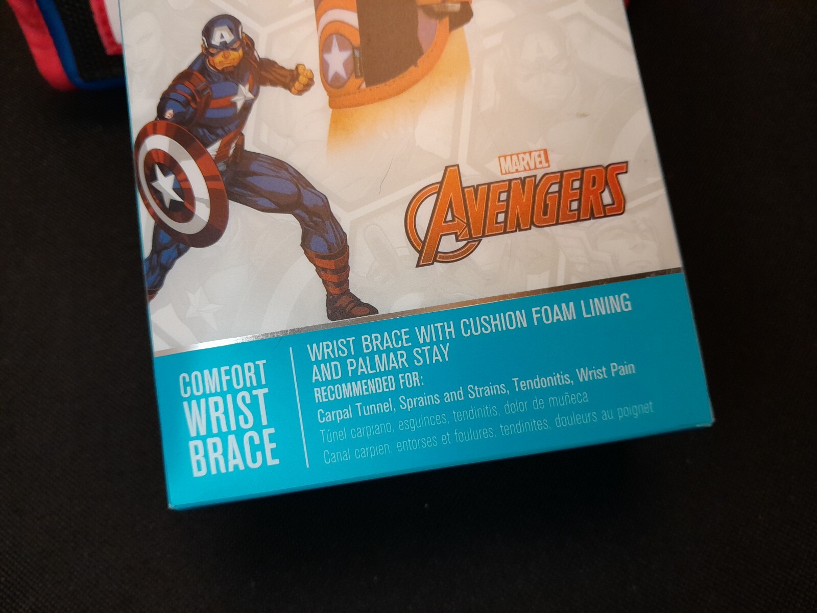 NEW Marvel CAPTAIN AMERICA Comfort Wrist Brace DONJOY ADVTG. Moderate YOUTH LEFT