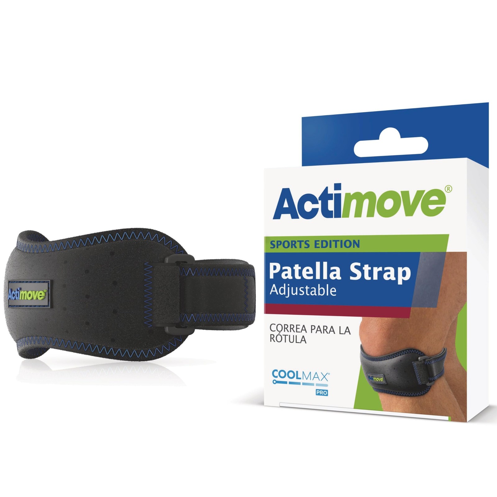 Actimove Sports Edition Patella Strap Adjustable Coolmax Air Technology – Pain