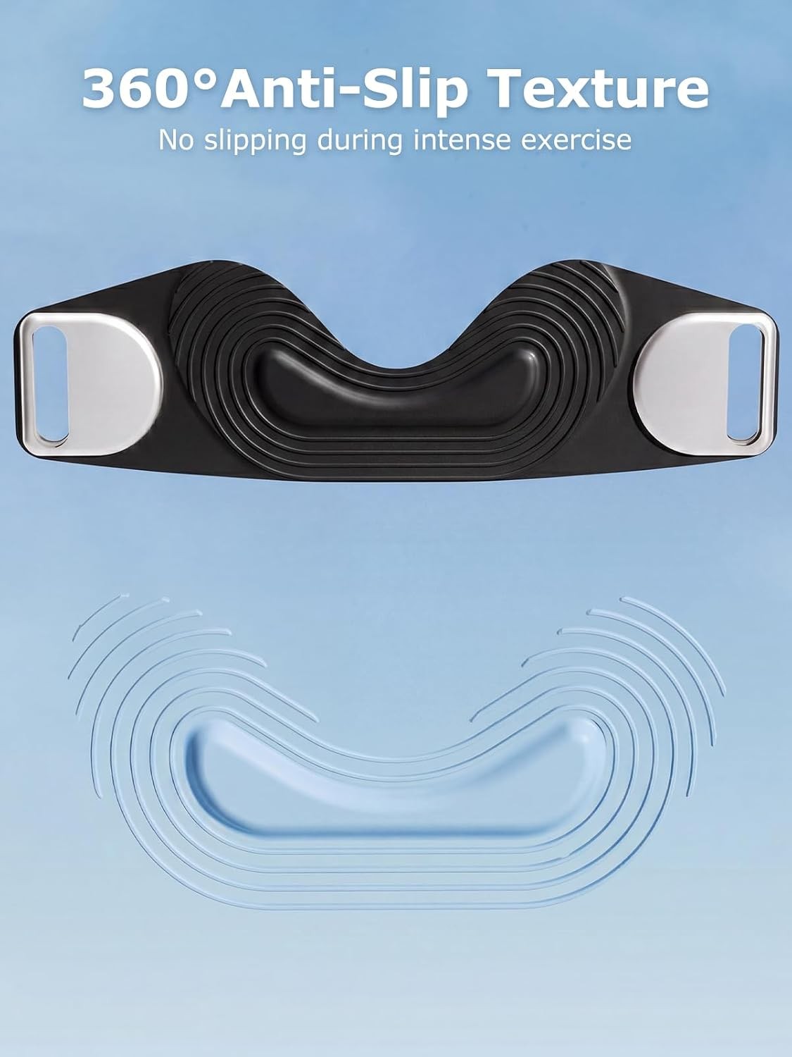 Silicone Patellar Tendon Support Strap 2 Pack, Knee Band for Sports Injuries