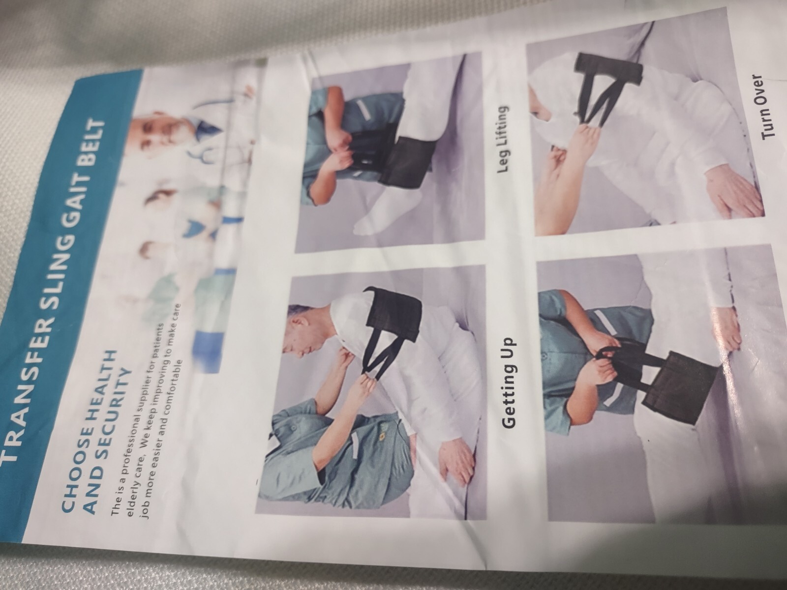 Bedridden Patient Turning Device Turn Pillow And Sling – Open Package