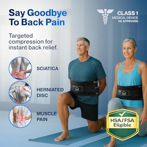 Back Brace for Lower Back Pain Women and Men – Lumbar Support Belt for Large