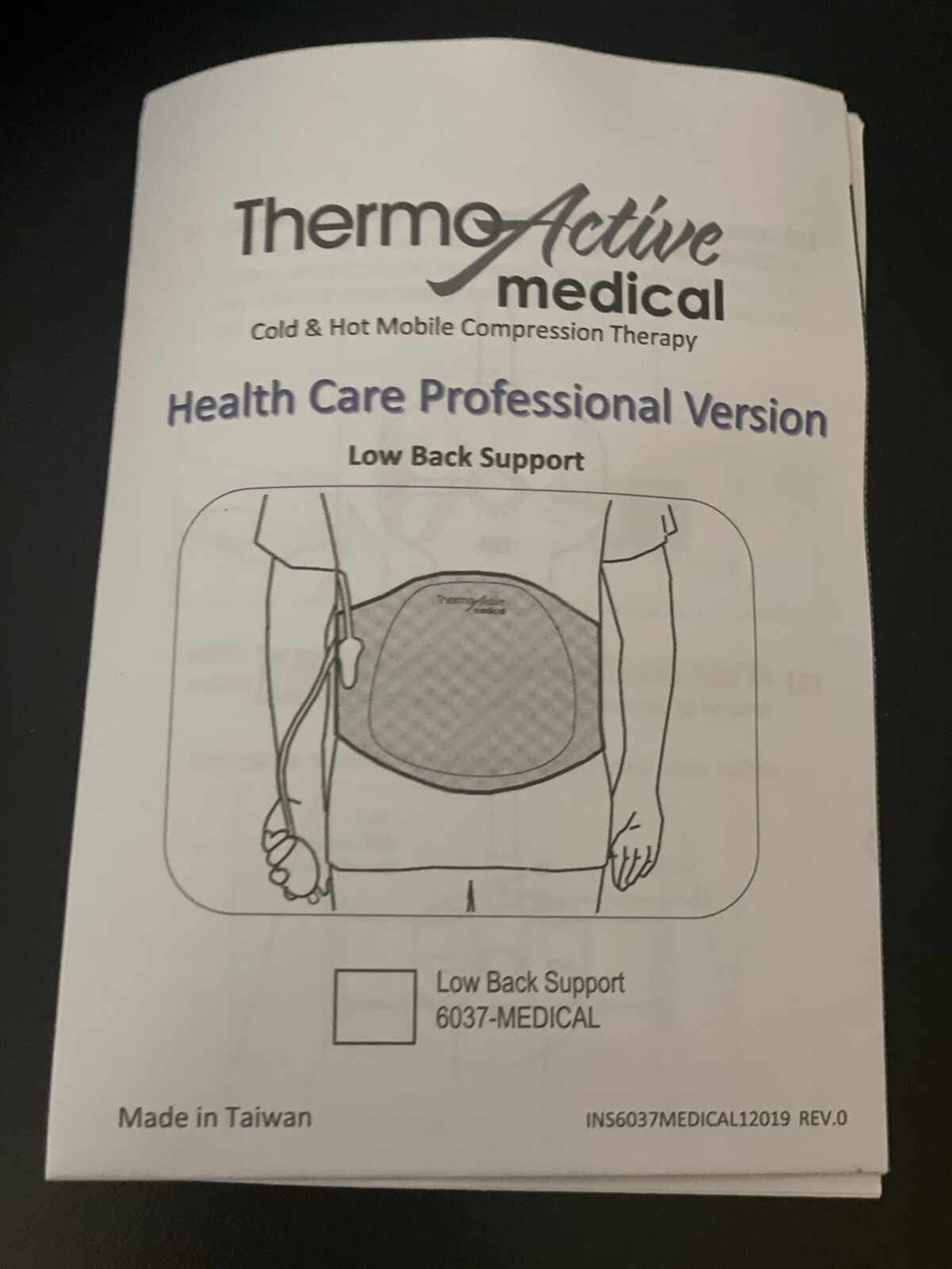 Thermo Active Medical Cold & Hot Mobile Compression Therapy Back Brace