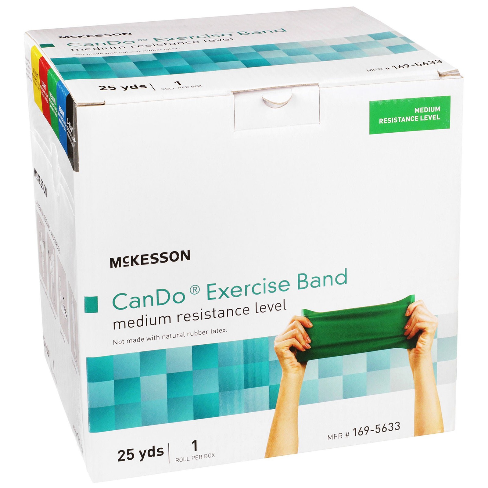 McKesson CanDo Exercise Resistance Band Green Medium Resistance 5″ x 25 Yd 1