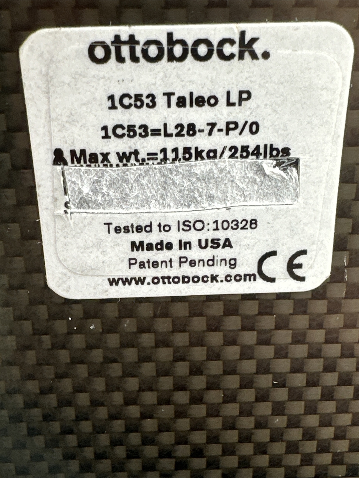 otto bock 1c53 Taleo prosthetic foot left 28cm category 7. Left Foot