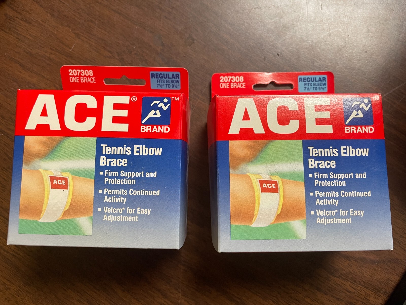 QTY 2 ACE TENNIS ELBOW BRACE 207308 SIZE: REGULAR FITS ELBOW 7 1/2″ to 9 1/2″