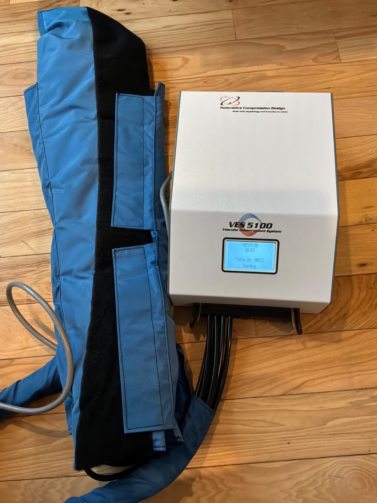VES 5100 Digital Leg Compression System Single Sleeve Touchscreen USA Working
