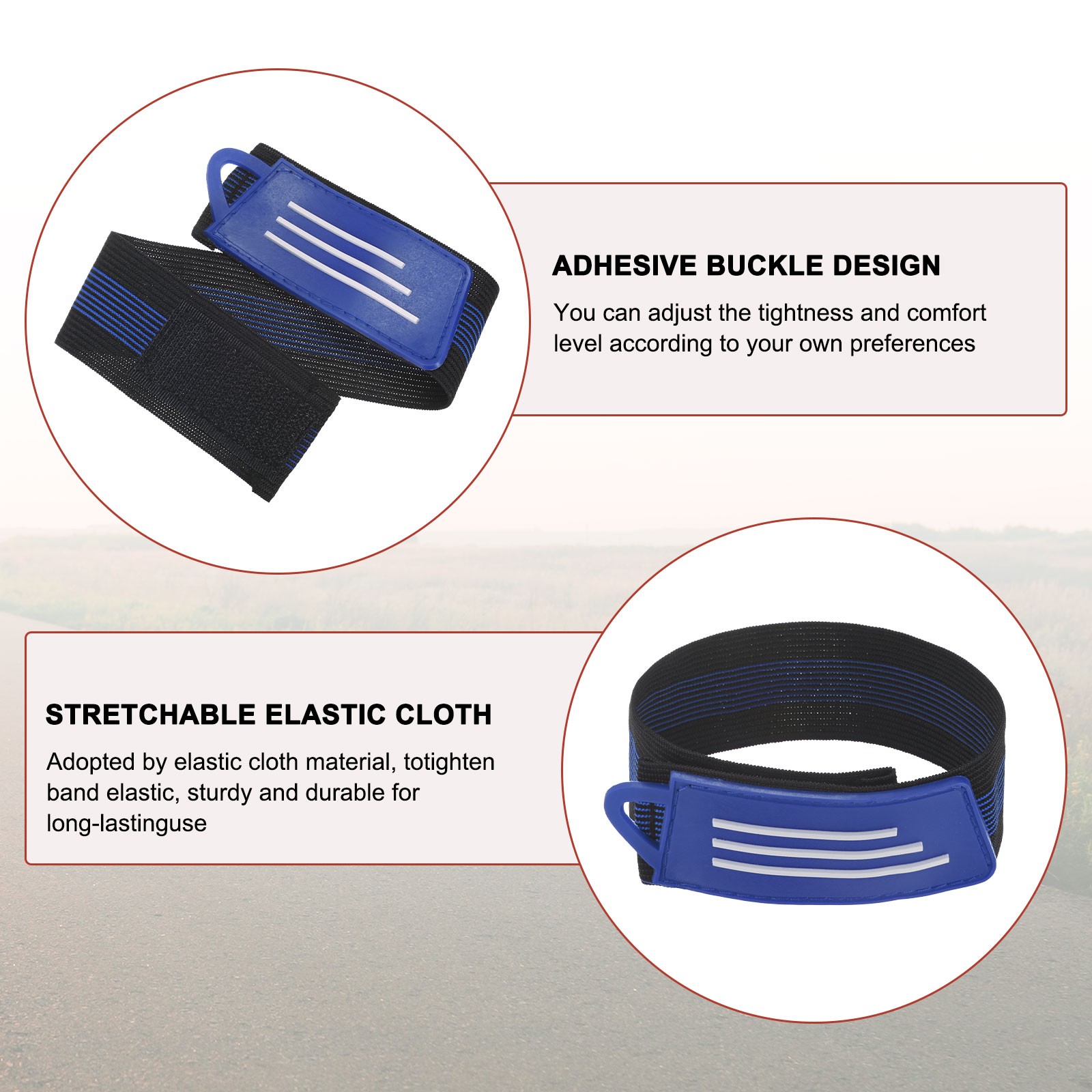 Bike Leg Band [2PCS] – Cycling Safety Straps – [Blue]