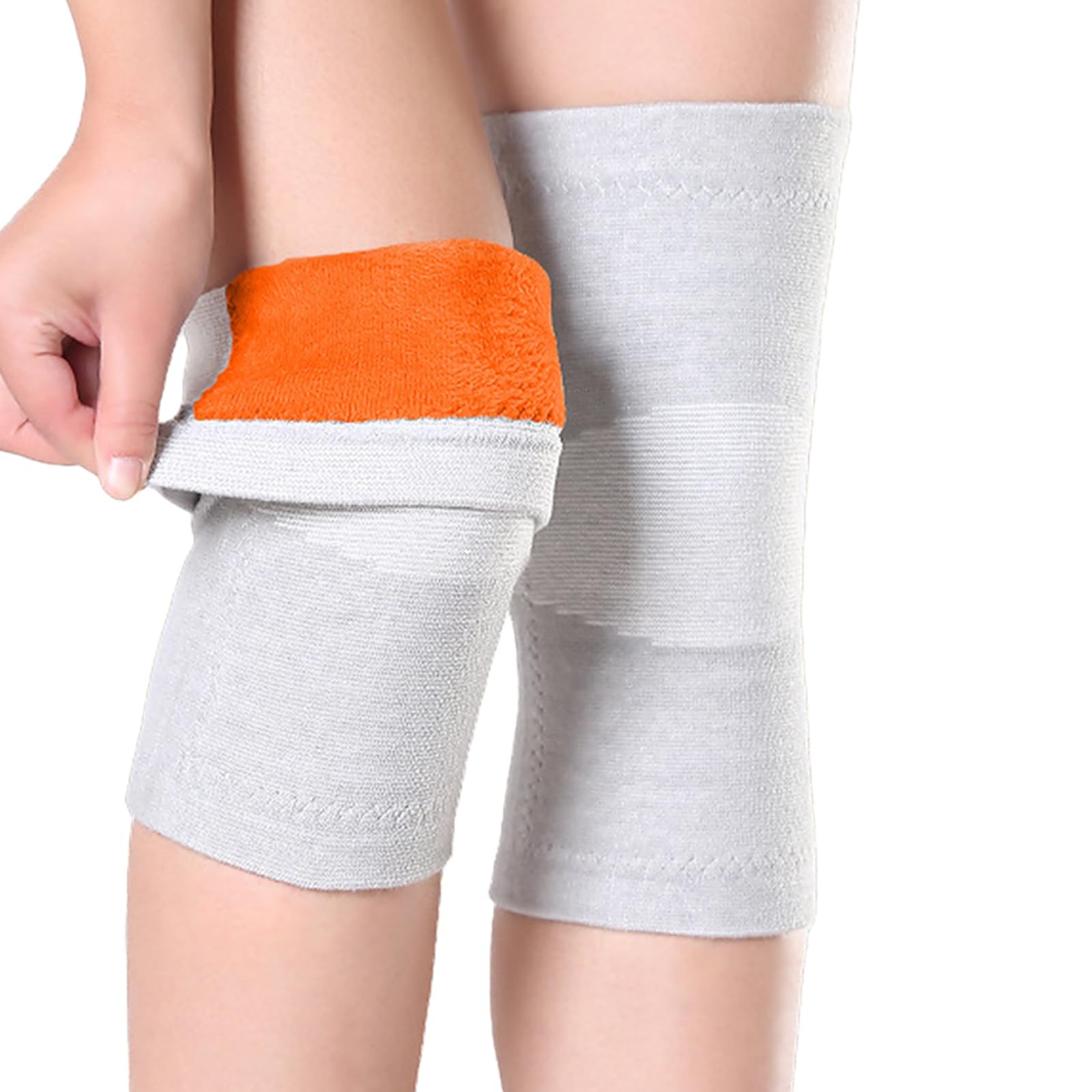 Thicken Knee Warmer Fleece Lining Stretchy Anti Slip Arthritic Sleeves Wrap