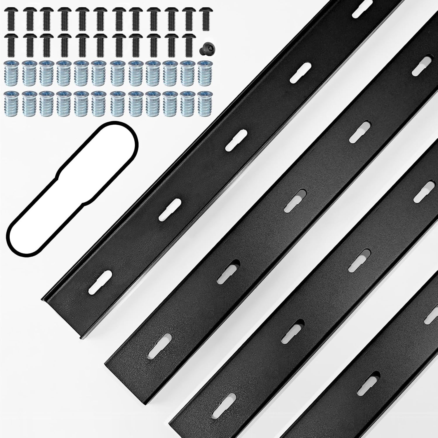 2 Pack 24”L X 3”W C Channel Steel Support, 3/4″ Leg, Metal Support Bracing Hidde