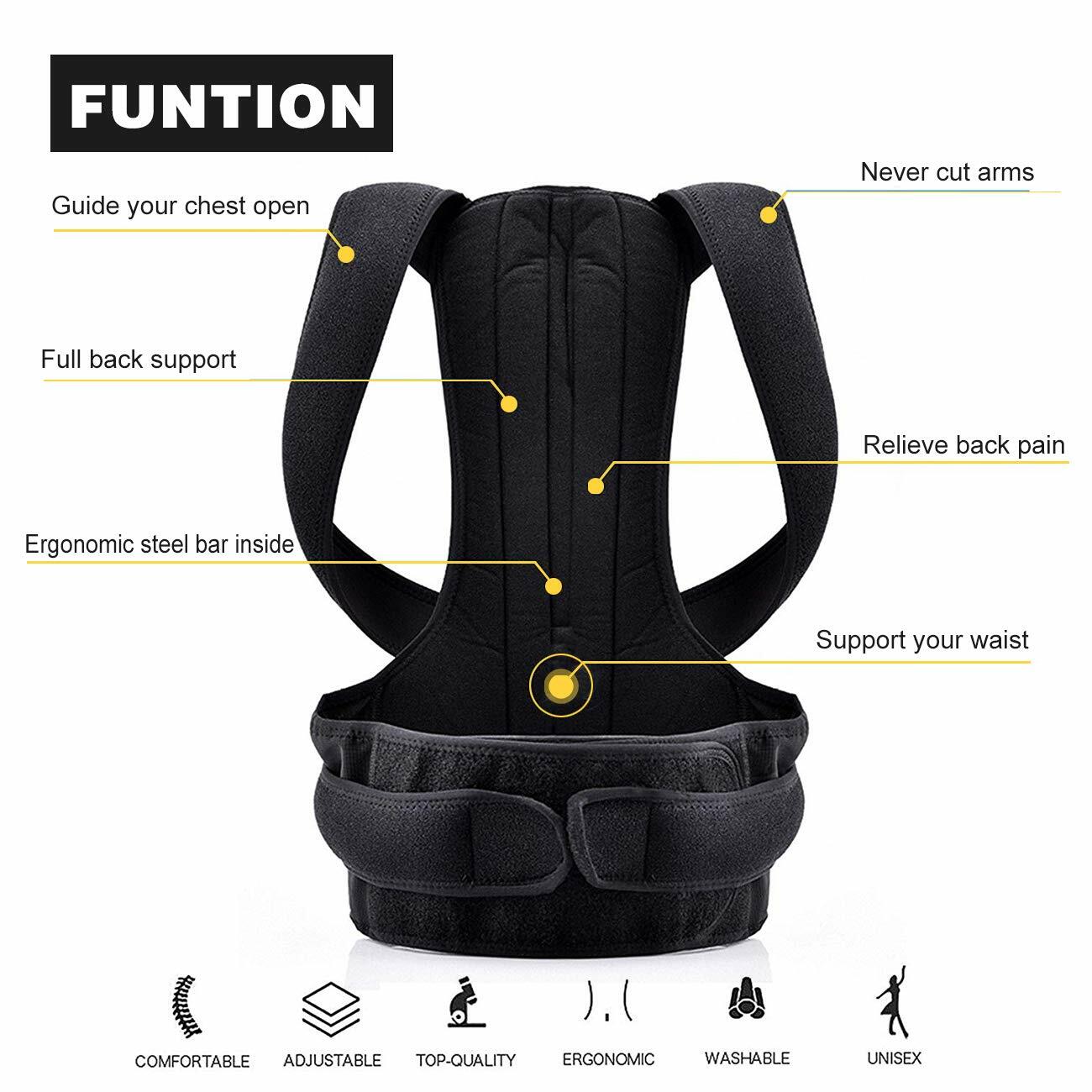 Back Brace Posture Corrector for Men Women Upper & Lower Back Pain Relief Corset