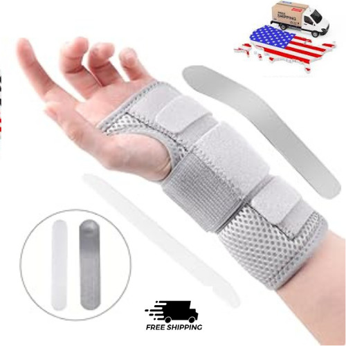 Wrist Brace for Carpal Tunnel – Adjustable Night Support Brace with Splints
