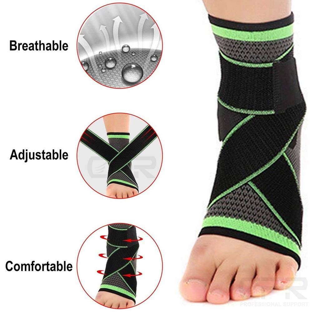 Adjustable Ankle Support Compression Strap Achilles Tendon Brace Sprain Sports