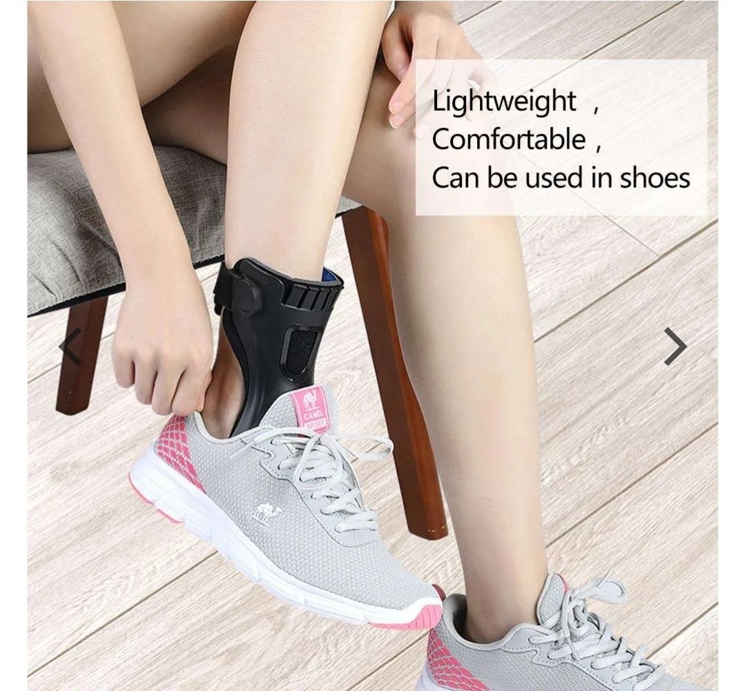 Ober FO-119 Drop Foot Brace Adjustable Black Lightweight Design