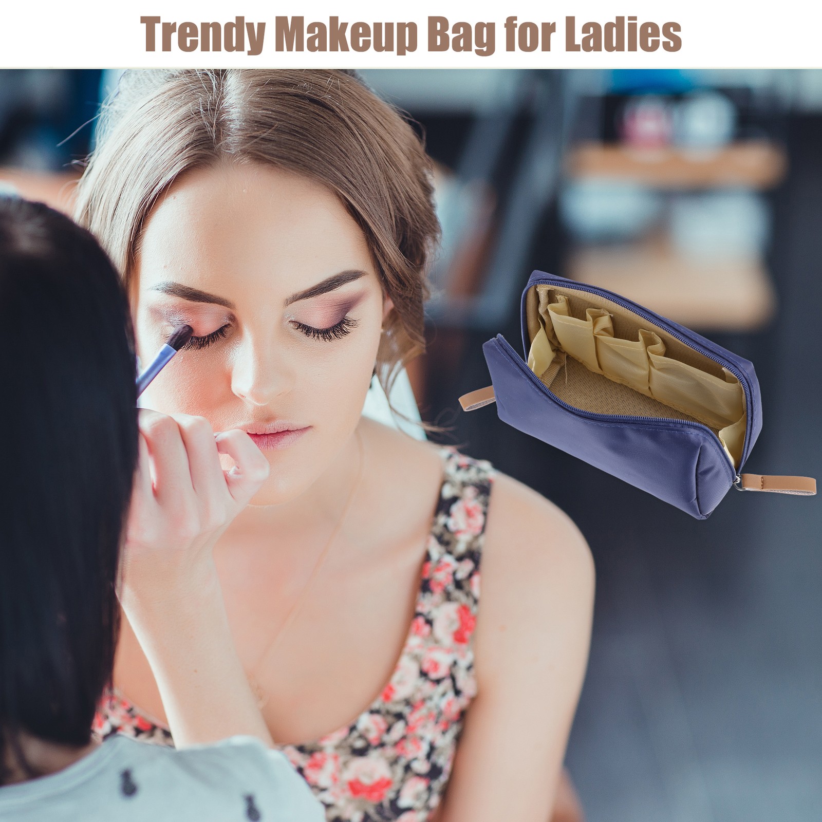 Piece of 1 Travel Makeup Portable Cosmetic Bag Storage Waterproof Nylon PVC